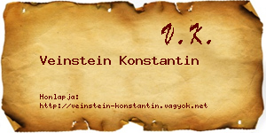 Veinstein Konstantin névjegykártya